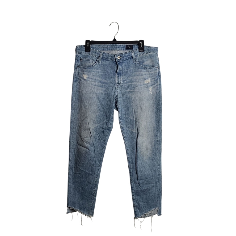 ADRIANO GOLDSCHMIED The Mid Rise Stevie Capri Slim Straight Soft Denim Size 31